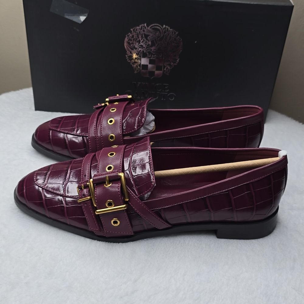 NIB Vince Camuto Calyra Slip-On Loafer Color Wineberry - Picture 5 of 9